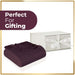 All-Season Chevron Cotton Bed Blanket & Sofa Throw - Plum