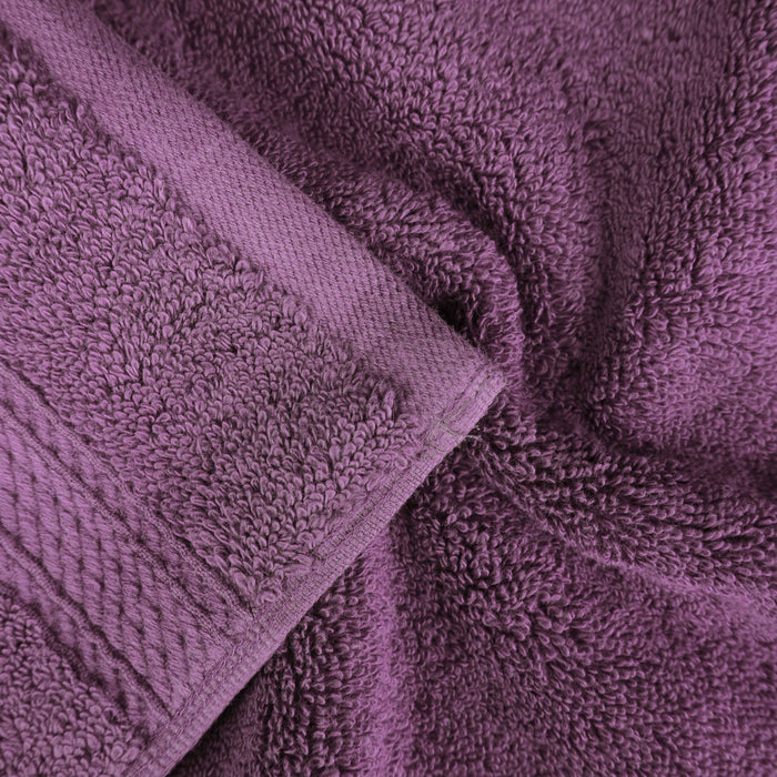 Egyptian Cotton Pile Plush Heavyweight Absorbent Bath Sheet Set of 2 - Plum