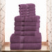 Egyptian Cotton Pile Solid 10-Piece Towel Set - Plum