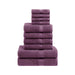 Egyptian Cotton Pile Solid 10-Piece Towel Set - Plum