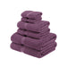 Egyptian Cotton Pile Plush Heavyweight Absorbent 6 Piece Towel Set - Plum