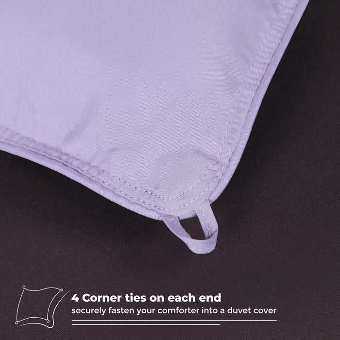 Brushed Microfiber Reversible Comforter - Plum- Lavendra