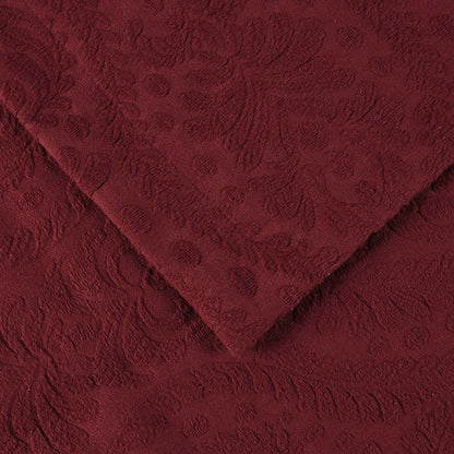 Aspen Cotton Blend Jacquard Woven Floral Scalloped Edges Bedspread Set