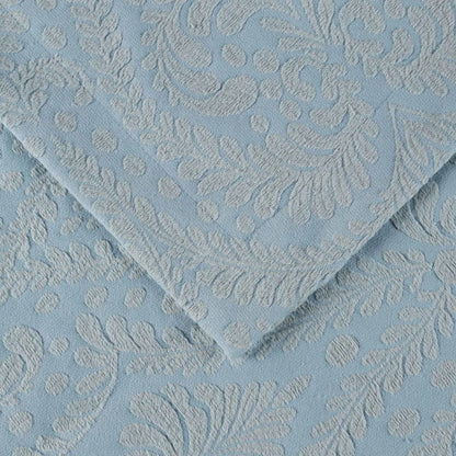 Aspen Cotton Blend Jacquard Woven Floral Scalloped Edges Bedspread Set