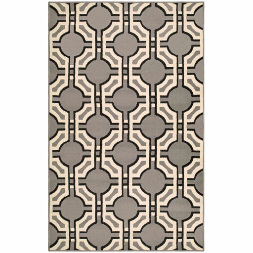 Pritchard Modern Geometric Trellis Indoor Area Rug - Gray