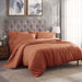 Egyptian Cotton 300 Thread Count Solid Duvet Cover Set - Pumpkin