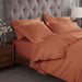 Egyptian Cotton 300 Thread Count Solid Duvet Cover Set - Pumpkin