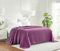 Cotton All Season Diamond Bed Blanket & Sofa Throw - Purple