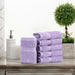 Egyptian Cotton Pile Plush Heavyweight Absorbent Face Towel Set of 6 - Purple