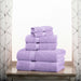 Egyptian Cotton Pile Plush Heavyweight Absorbent 6 Piece Towel Set - Purple