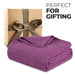 Cotton All Season Diamond Bed Blanket & Sofa Throw - Purple