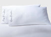 Cotton Solid with Embroidery 2 Piece Pillowcase Set - White