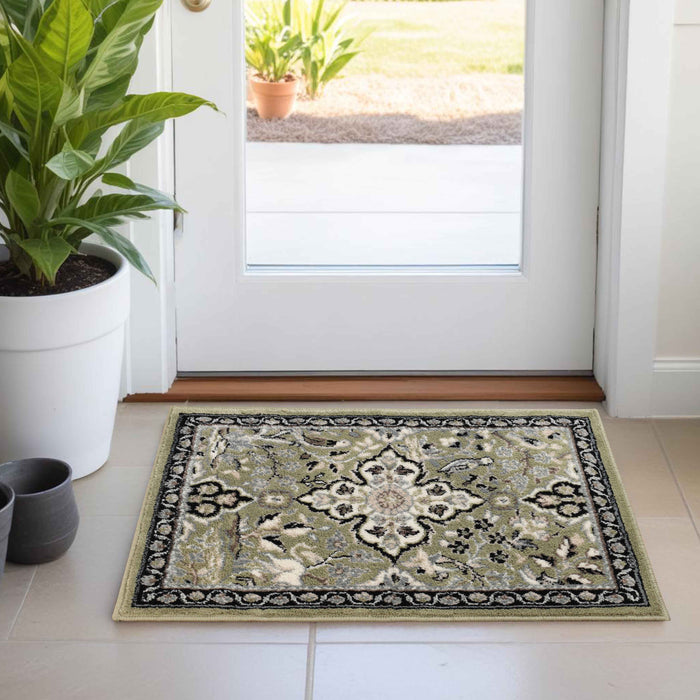 Radcliffe Traditional Floral Medallion Indoor Area Rug - Green