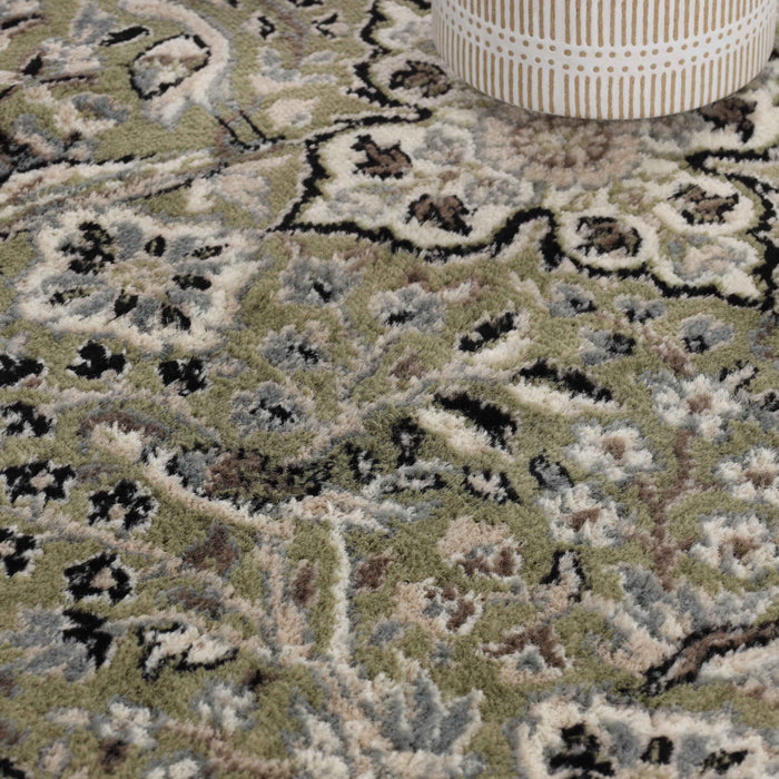 Radcliffe Traditional Floral Medallion Indoor Area Rug - Green