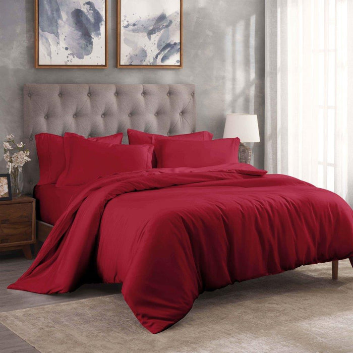 Egyptian Cotton 300 Thread Count Solid Duvet Cover Set