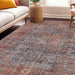 Huda Distressed Rustic Oriental Medallion Indoor Area Rug Or Runner - Ruby Red