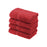 Egyptian Cotton Pile Plush Heavyweight Hand Towel Set of 4 - Red