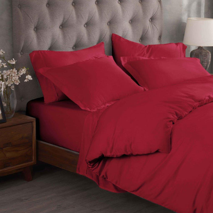 Egyptian Cotton 300 Thread Count Solid Duvet Cover Set