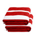 Cabana Striped Cotton Standard Size Towel / Chaise Lounge Chair Cover - Red