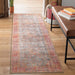 Huda Distressed Rustic Oriental Medallion Indoor Area Rug Or Runner - Ruby Red