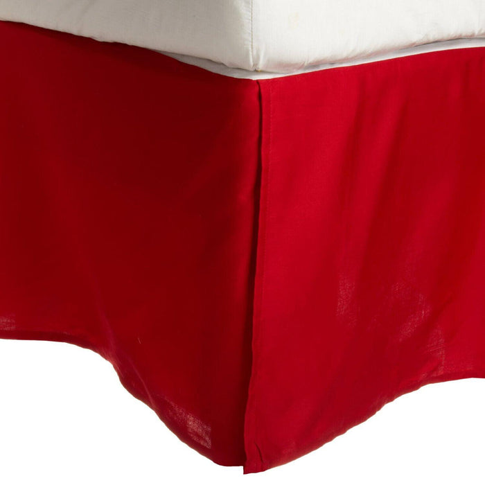 Cotton 15 Inch Drop Solid Bed Skirt