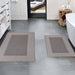 Reno Modern Non-Slip Machine Washable Kitchen Mat Set - Gray