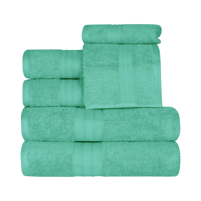 Cotton 6 Piece Eco Friendly Solid Towel Set - Rivulet