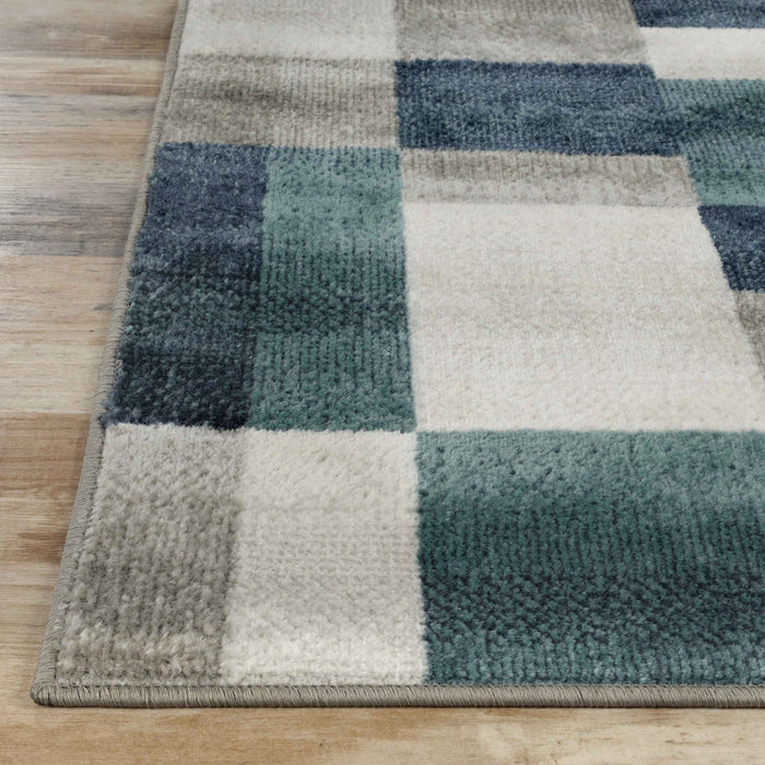 Clifton Modern Geometric Patchwork Area Rug or Runner Rug - Rivulet