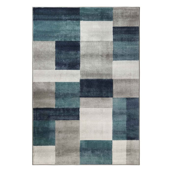 Clifton Modern Geometric Patchwork Area Rug  or Runner Rug