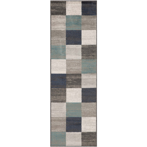 Rockway Geometric Checkered Block Indoor Area Rug Or Runner Rug - Rivulet