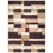 Rockwood Contemporary Patchwork Non-Slip Indoor Area Rug - Chocolate