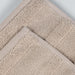 Roma Cotton Ribbed Textured Face Towels/ Washcloths, Set of 12 - Stone