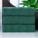 Roma Cotton Ribbed Textured Bath Towels, Set of 3 - EverGreen