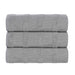 Roma Cotton Ribbed Textured Bath Towels, Set of 3 - Silver