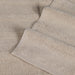 Roma Cotton Ribbed Textured Bath Towels, Set of 3 - Stone