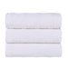 Roma Cotton Ribbed Textured Bath Towels, Set of 3 - White