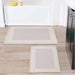Rome Non-Slip Machine Washable Bath Mat Set - Cream