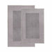 Rome Non-Slip Machine Washable Bath Mat Set - Gray