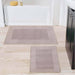 Rome Non-Slip Machine Washable Bath Mat Set - Tan