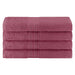 Cotton Eco-Friendly 4 Piece Solid Bath Towel Set - Rosewood