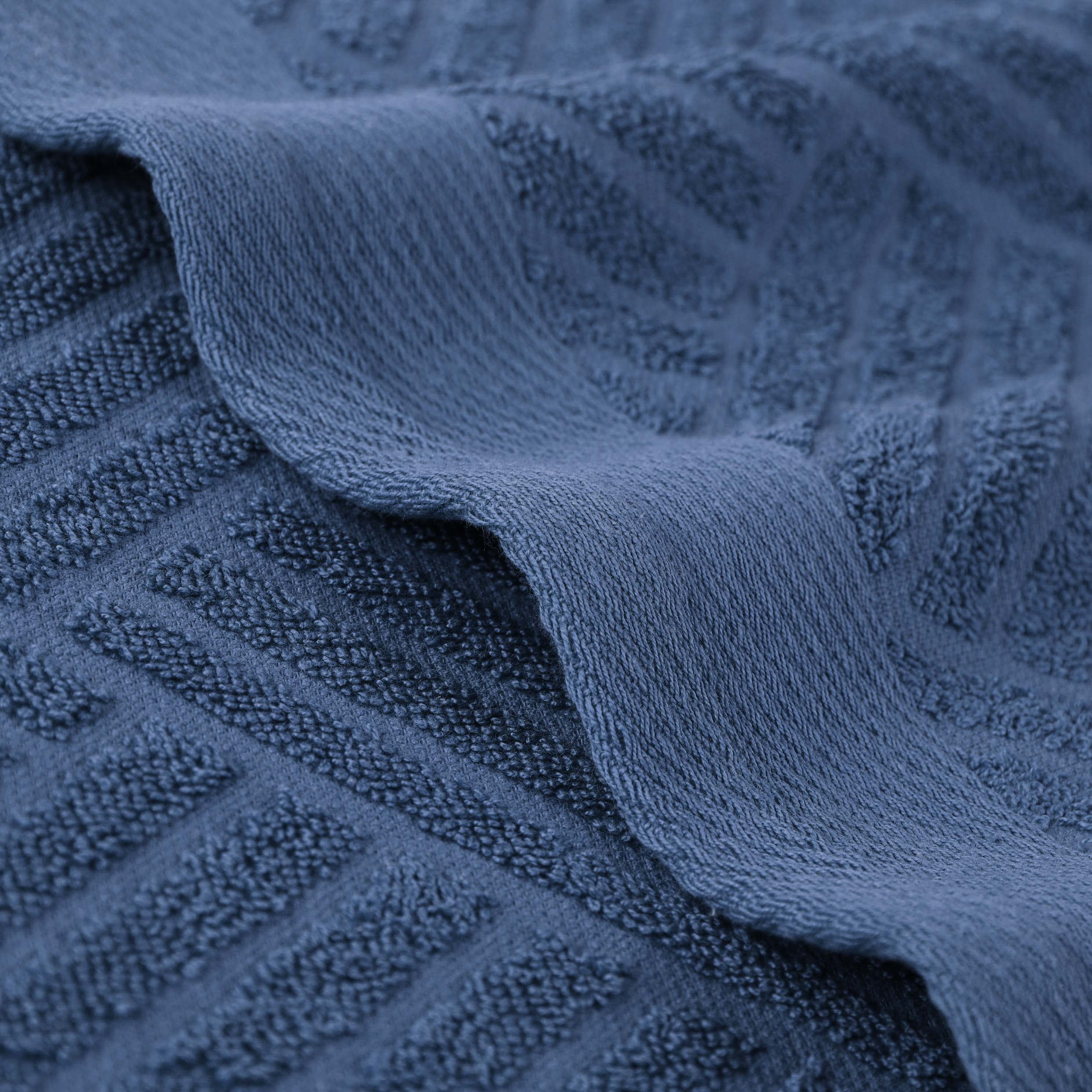 Basketweave Egyptian Cotton Jacquard 3 Piece Assorted Towel Set - Blue Nile Mills