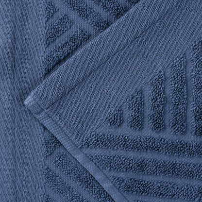 Basketweave Egyptian Cotton Jacquard 3 Piece Assorted Towel Set - Blue Nile Mills