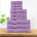 Egyptian Cotton Highly Absorbent Solid 9-Piece Ultra Soft Towel Set - Royal Purple