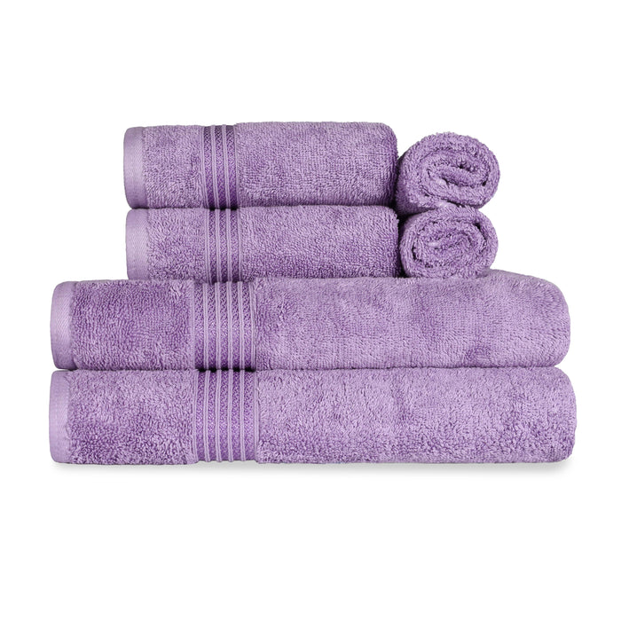 Heritage Egyptian Cotton 6 Piece Solid Towel Set - Royal Purple