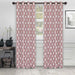 Venetian Damask Jacquard Curtain Panels, Set of 2 - Ruby