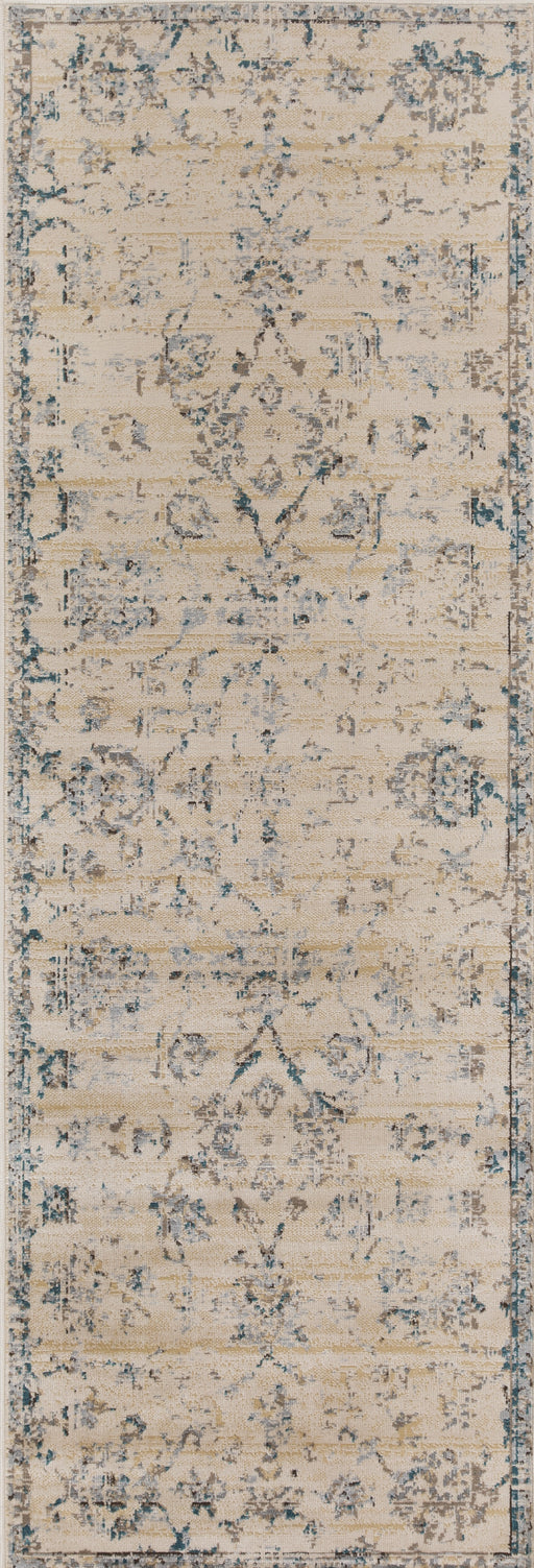 Basilio Modern Farmhouse Medallion Indoor Area Rug - Teal