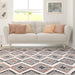 Talluah Hand-Tufted Cotton/Wool Textured Geometric Farmhouse Area Rug - Rust/Black