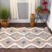 Talluah Hand-Tufted Cotton/Wool Textured Geometric Farmhouse Area Rug - Rust/Black