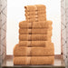 Egyptian Cotton Pile Solid 10-Piece Towel Set - Rust