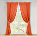 Solid Machine Washable Room Darkening Blackout Curtains, Set of 2 - Rust